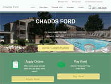Tablet Screenshot of chaddsfordapts.com